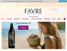 Tablet Screenshot of favre-cosmetics.com